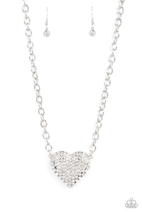 Heartbreakingly Blingy White Necklace JANUARY 2022 LIFE OF THE PARTY EXCLUSIVE