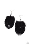 Load image into Gallery viewer, Hanging by a Thread - Black Thread Earrings
